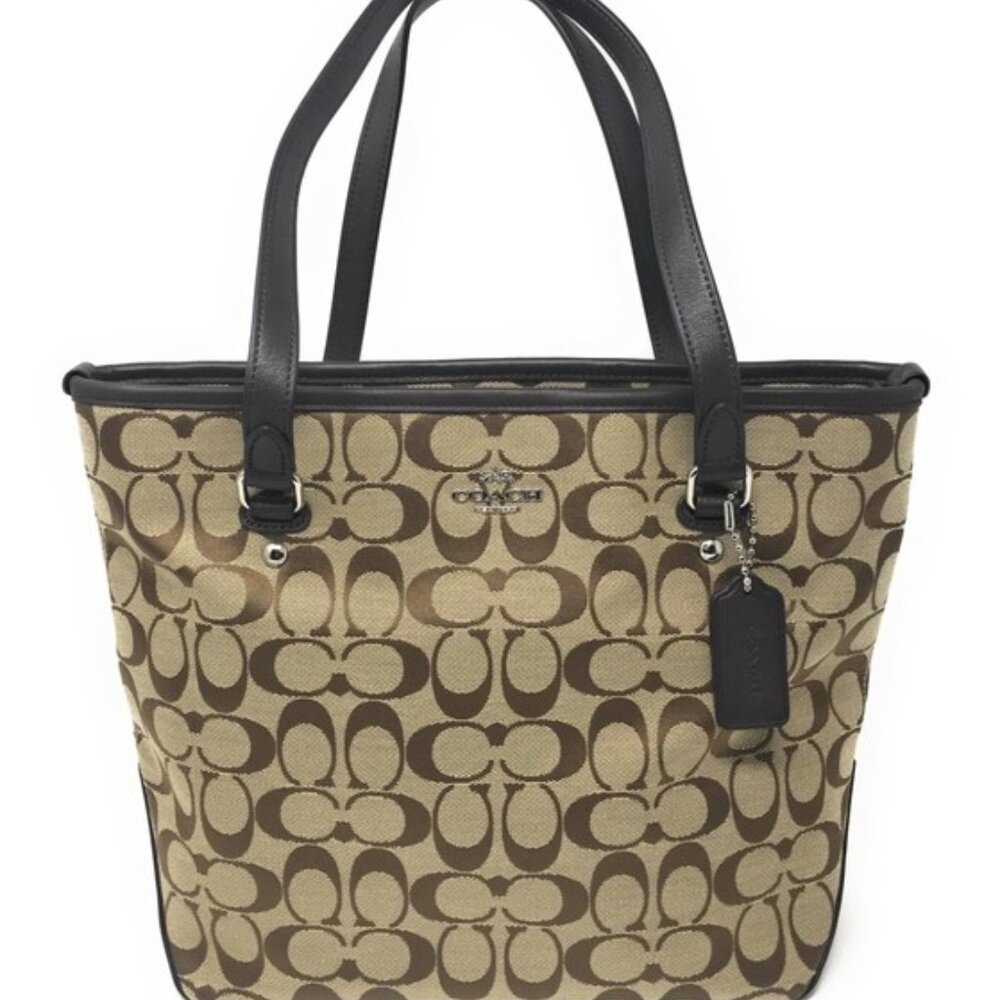 Coach Signature Zip Top Tote F36375 NWT